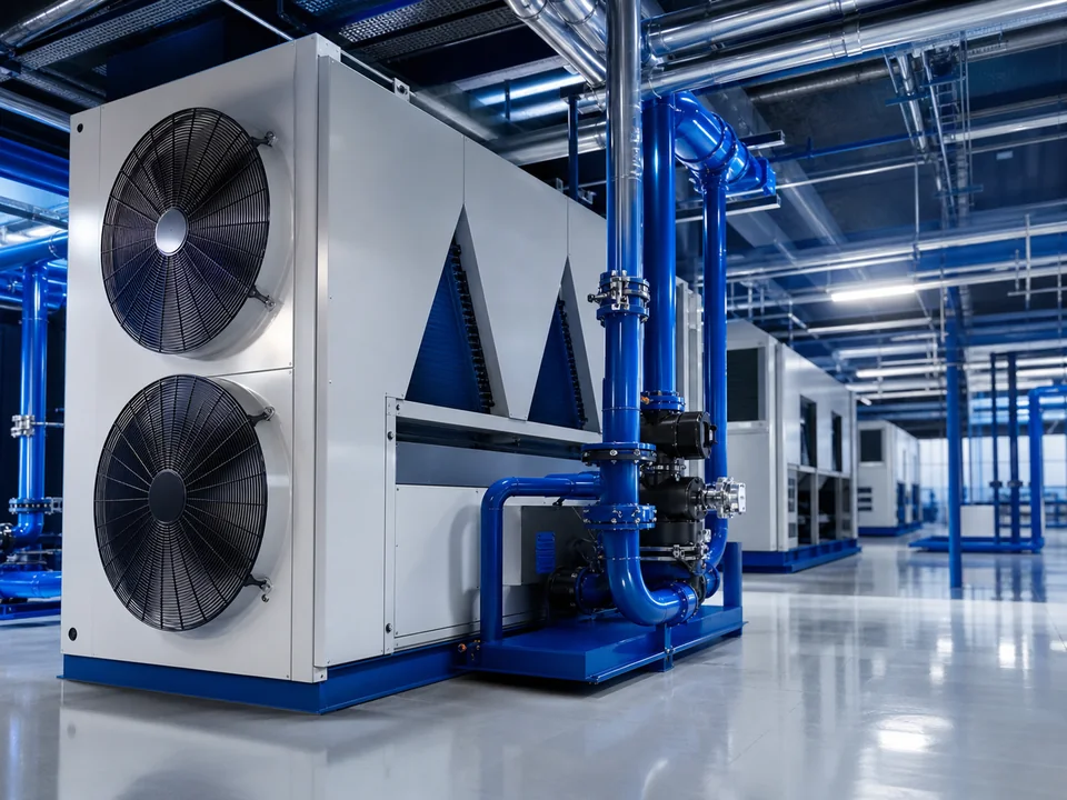 Sistema industrial de climatização e resfriamento de precisão